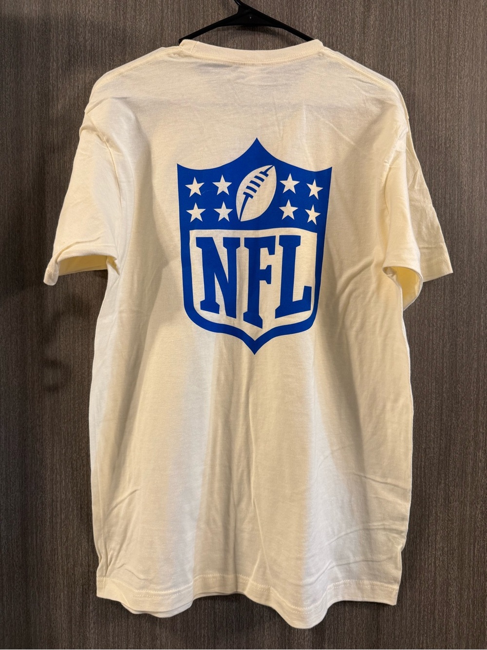 Tultex Cream Short Sleeve T-Shirt with Blue Bud Light Logo